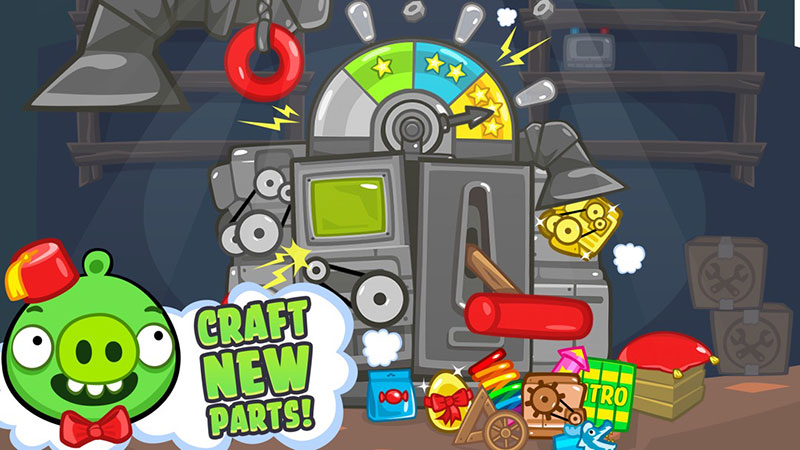 Bad Piggies craft new parts