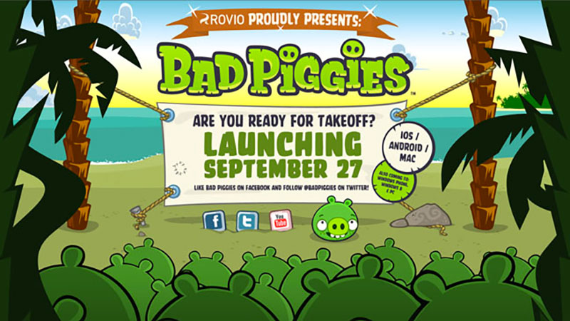 Bad Piggies launch