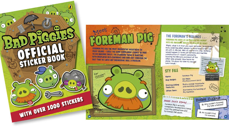 Bad Piggies sticker book