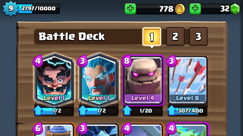 Clash battle deck