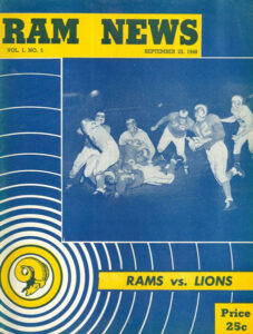 Rams 1948 program cover