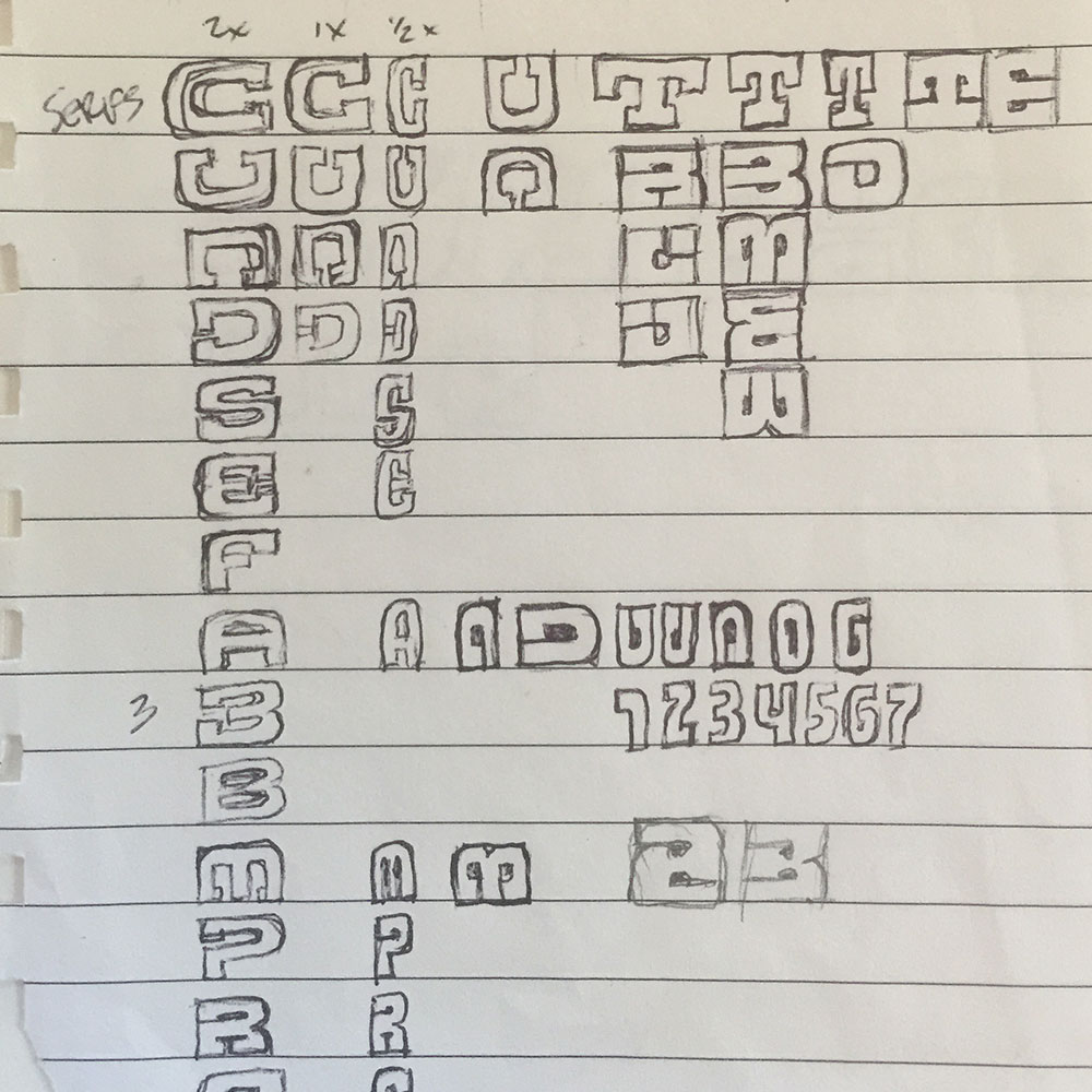 block font sketch 1