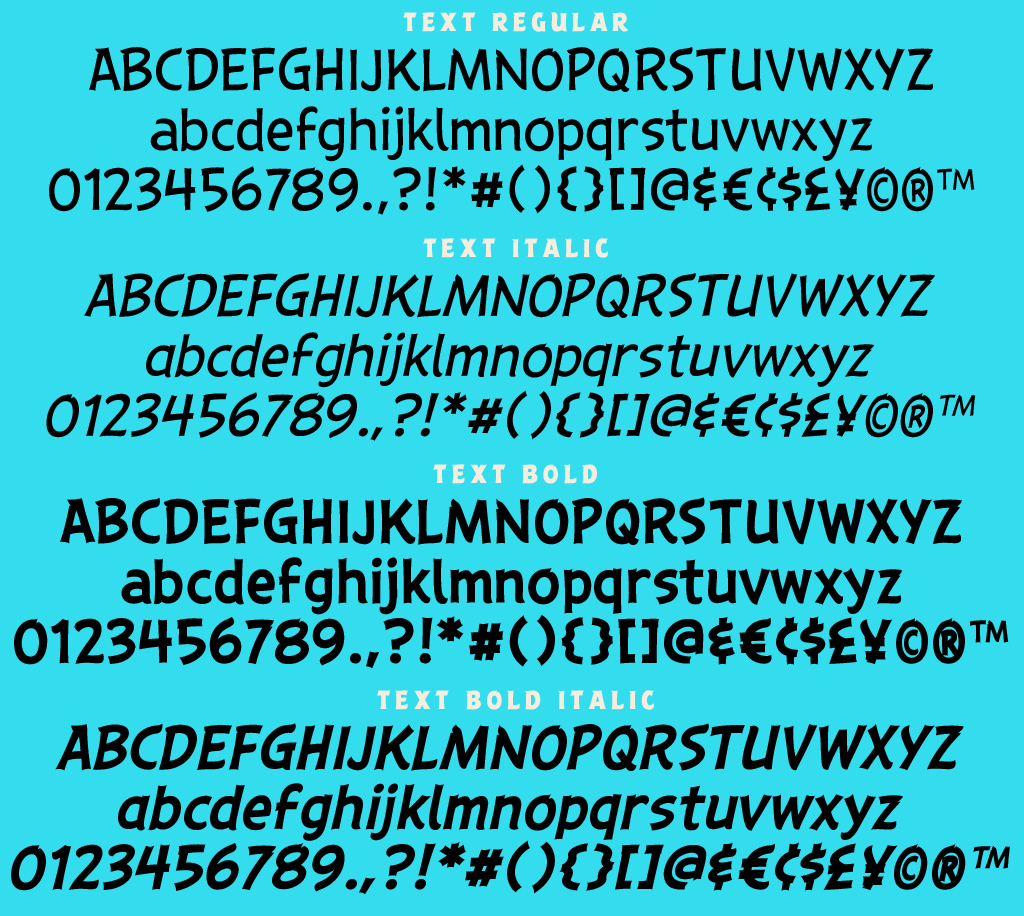 ABFlock text weights