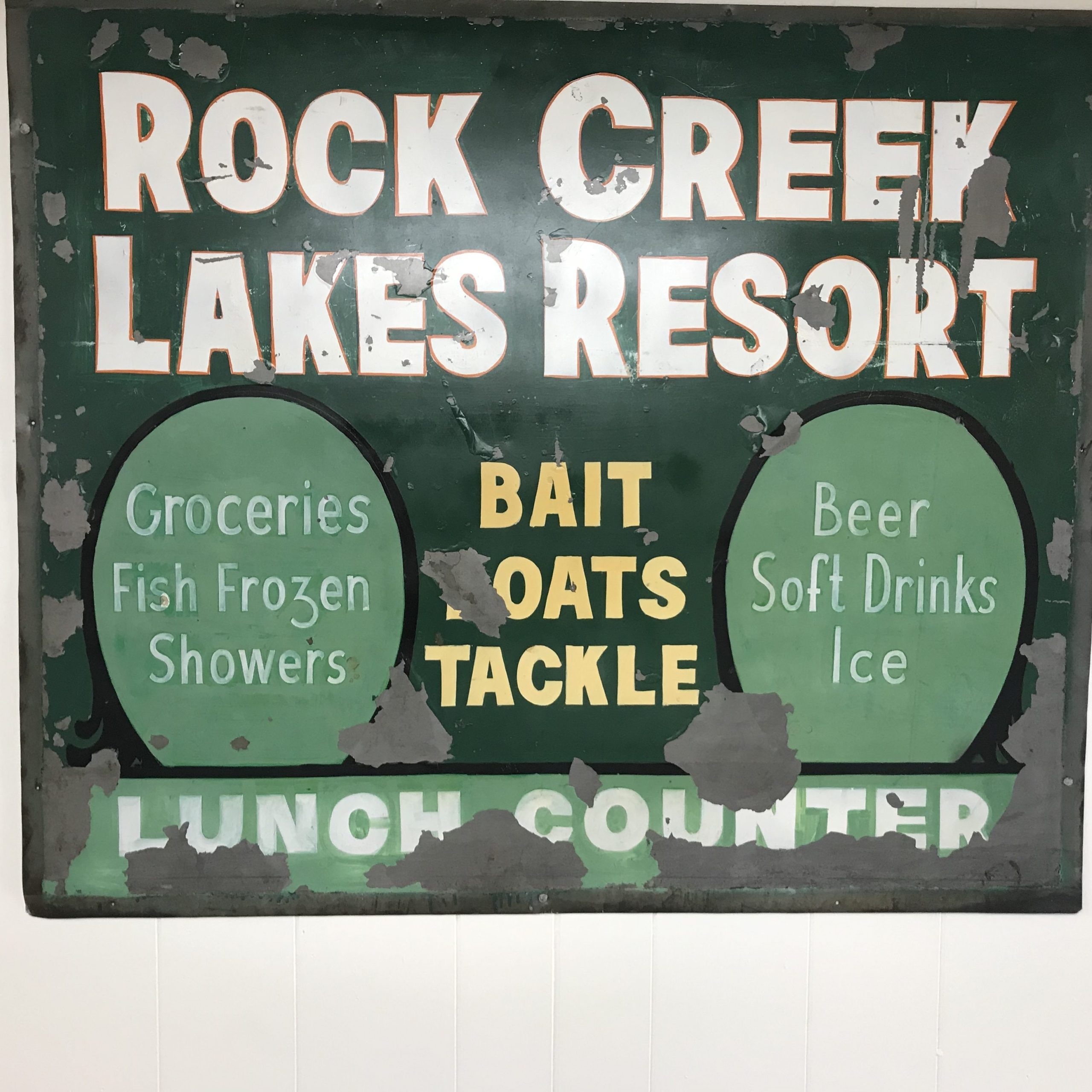 Rock Creek Lakes Resort sign